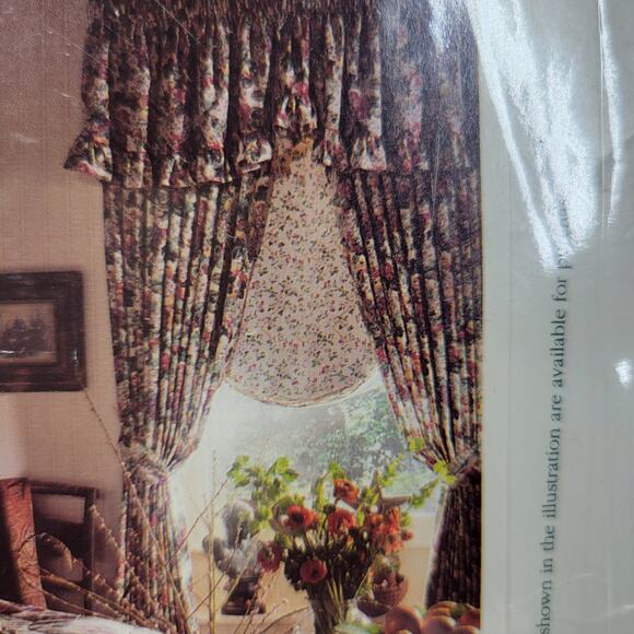 Vintage Laura Ashley Rubens Floral Rod Pocket Drapes 82x84 Set of 2 Panels NEW - Picture 11 of 15